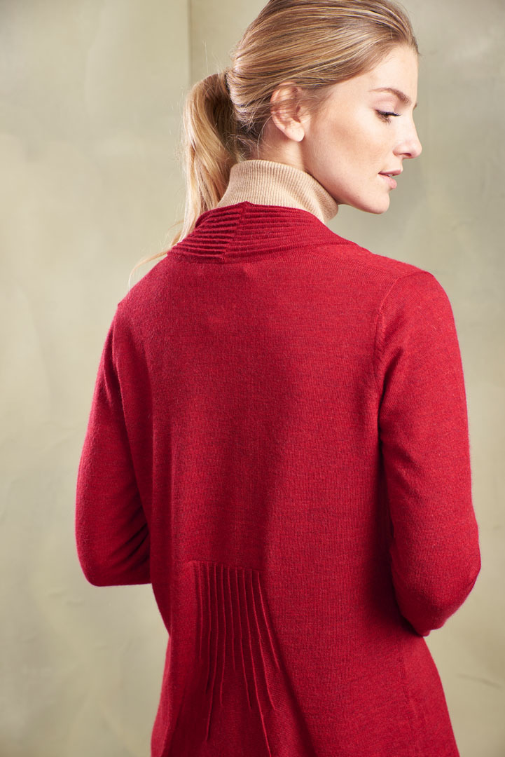 NEW - KAYLA CARDIGAN ROYAL ALPACA - ROSSO - 2