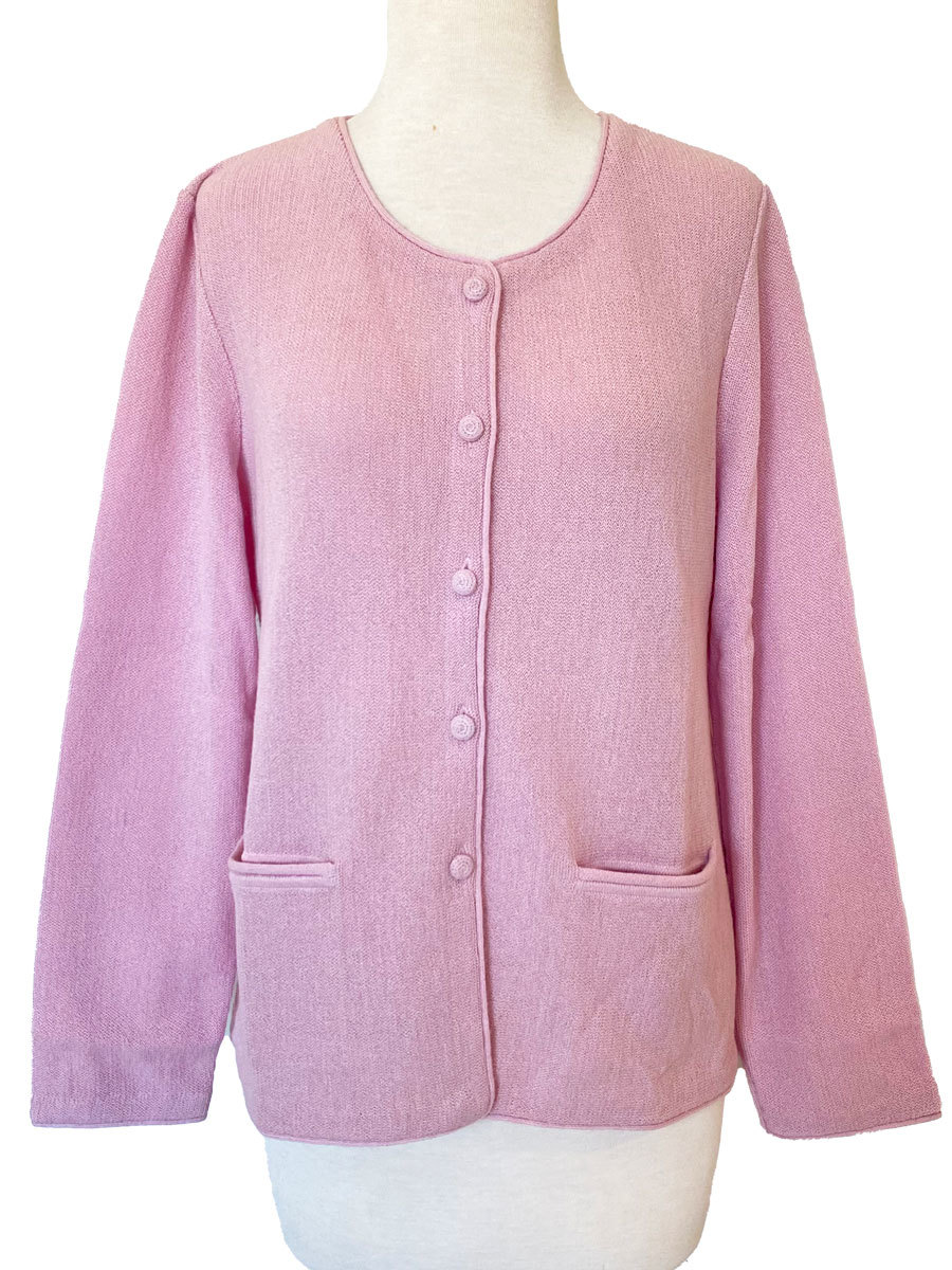 NEW - Leonor Links Crew Cardigan - Pink - 1