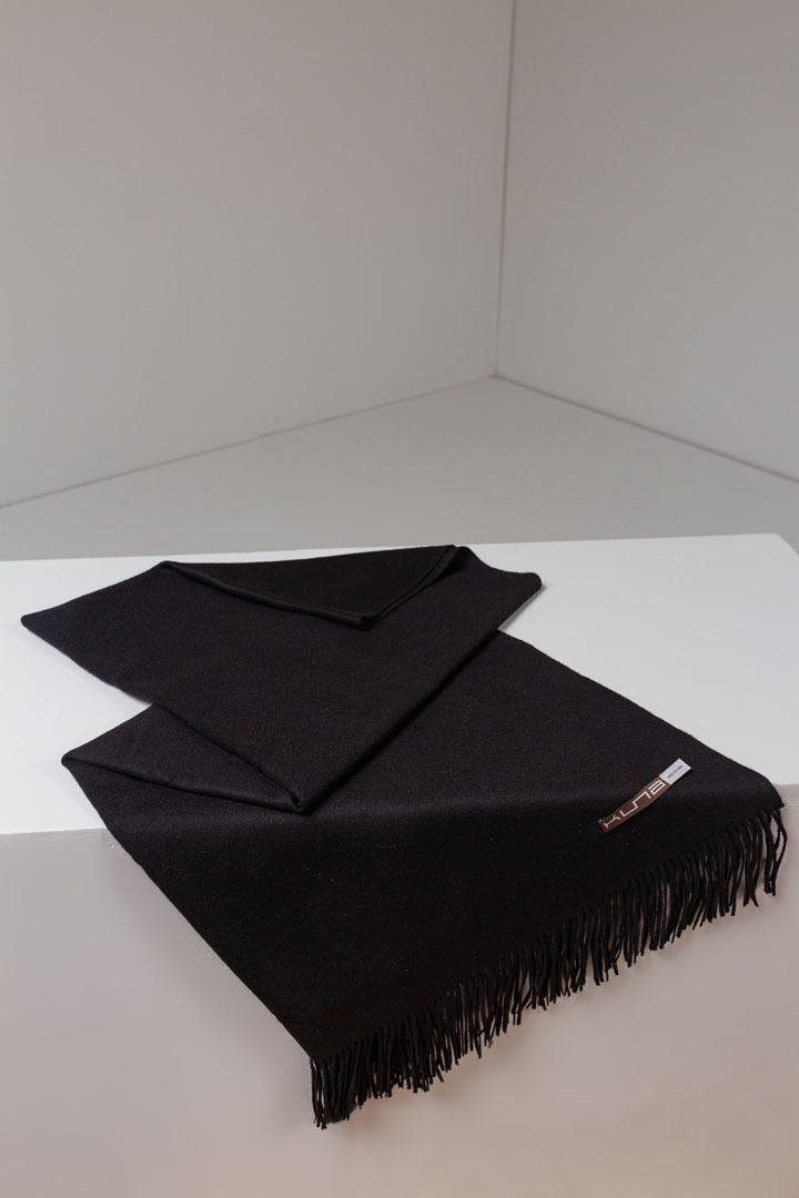 NEW - BERNA 100% VICUNA SHAWL - BLACK - 3