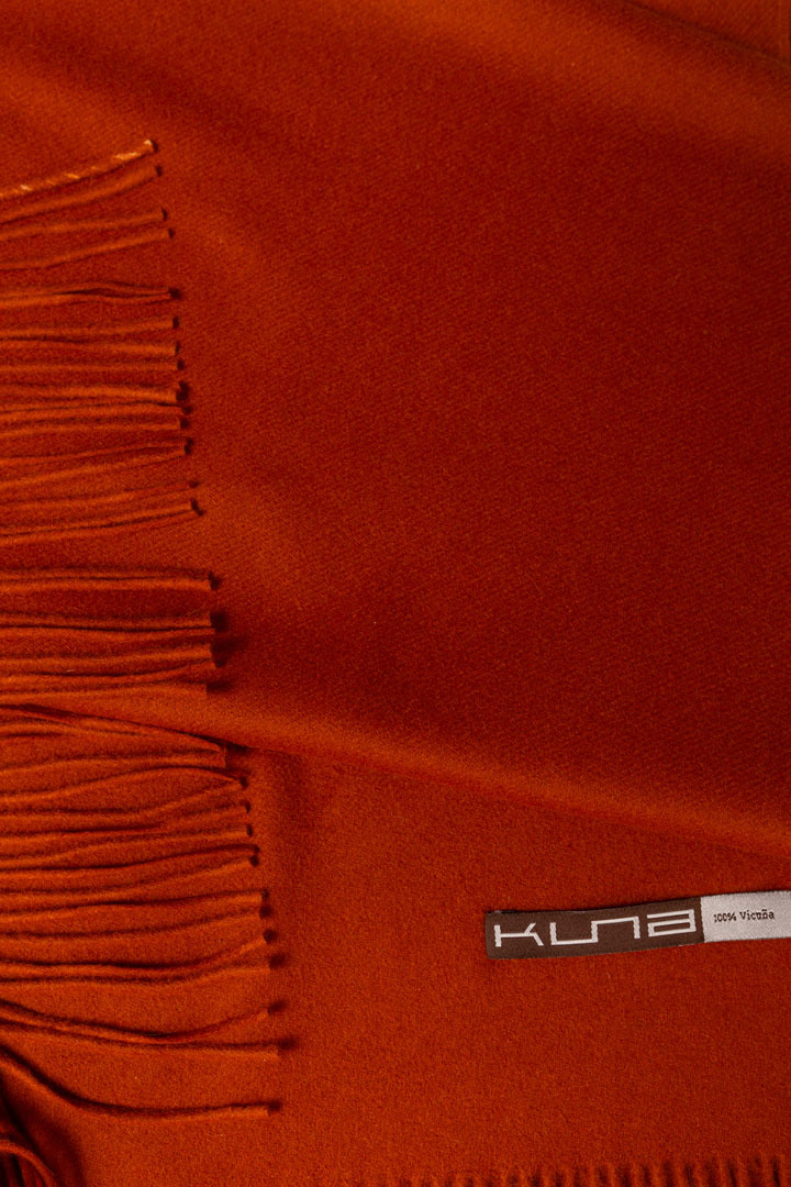 NEW - BERNA 100% VICUNA SHAWL - ORANGE - 3