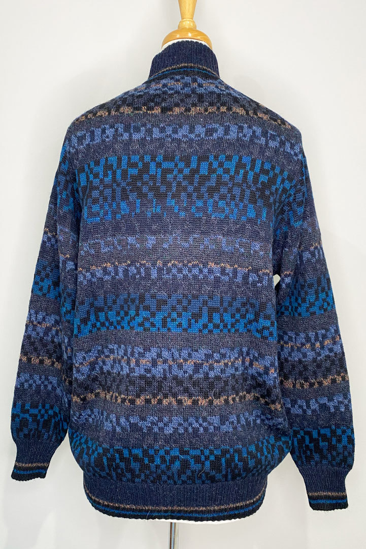 Pizzi Bomber Cardigan Blue - 2