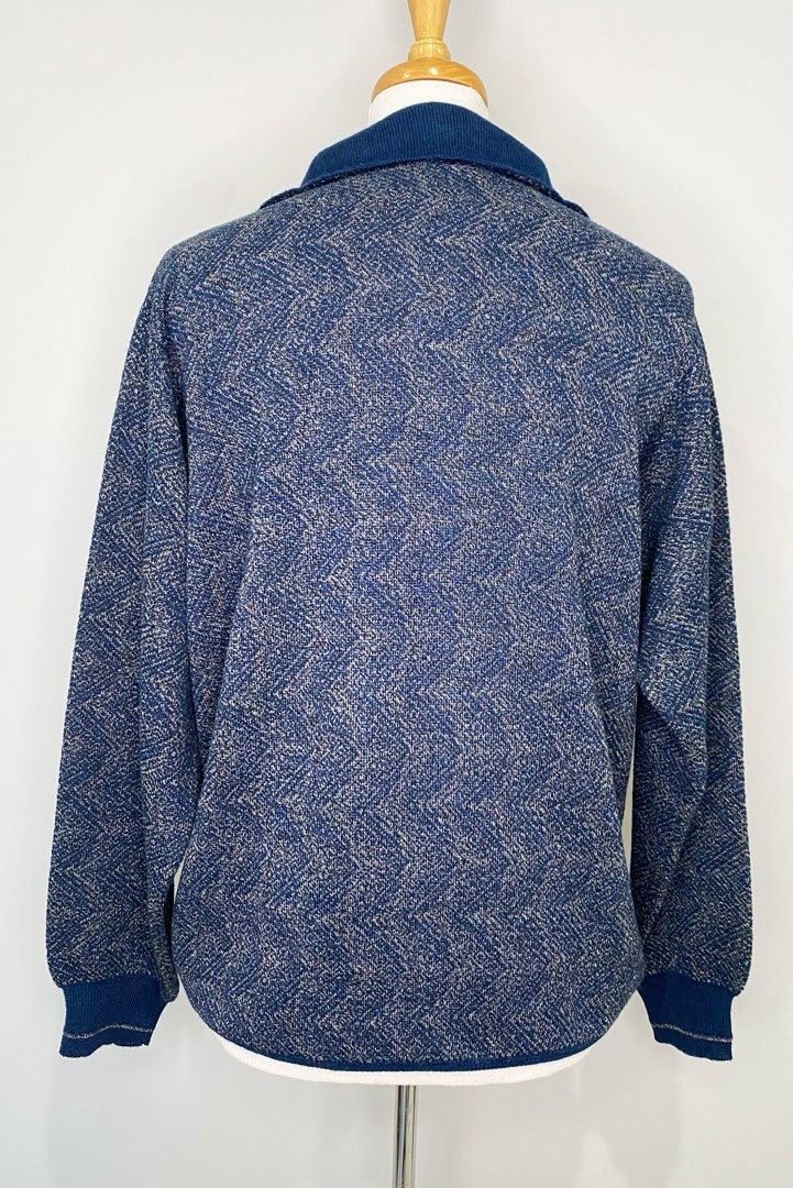 Angel 1/2 Zip Sweater - Blue/Fawn - 2