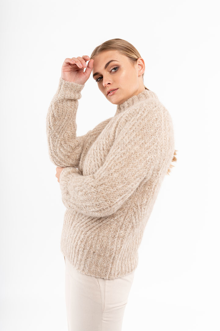 Cosy Rib Sweater - Beige - 2