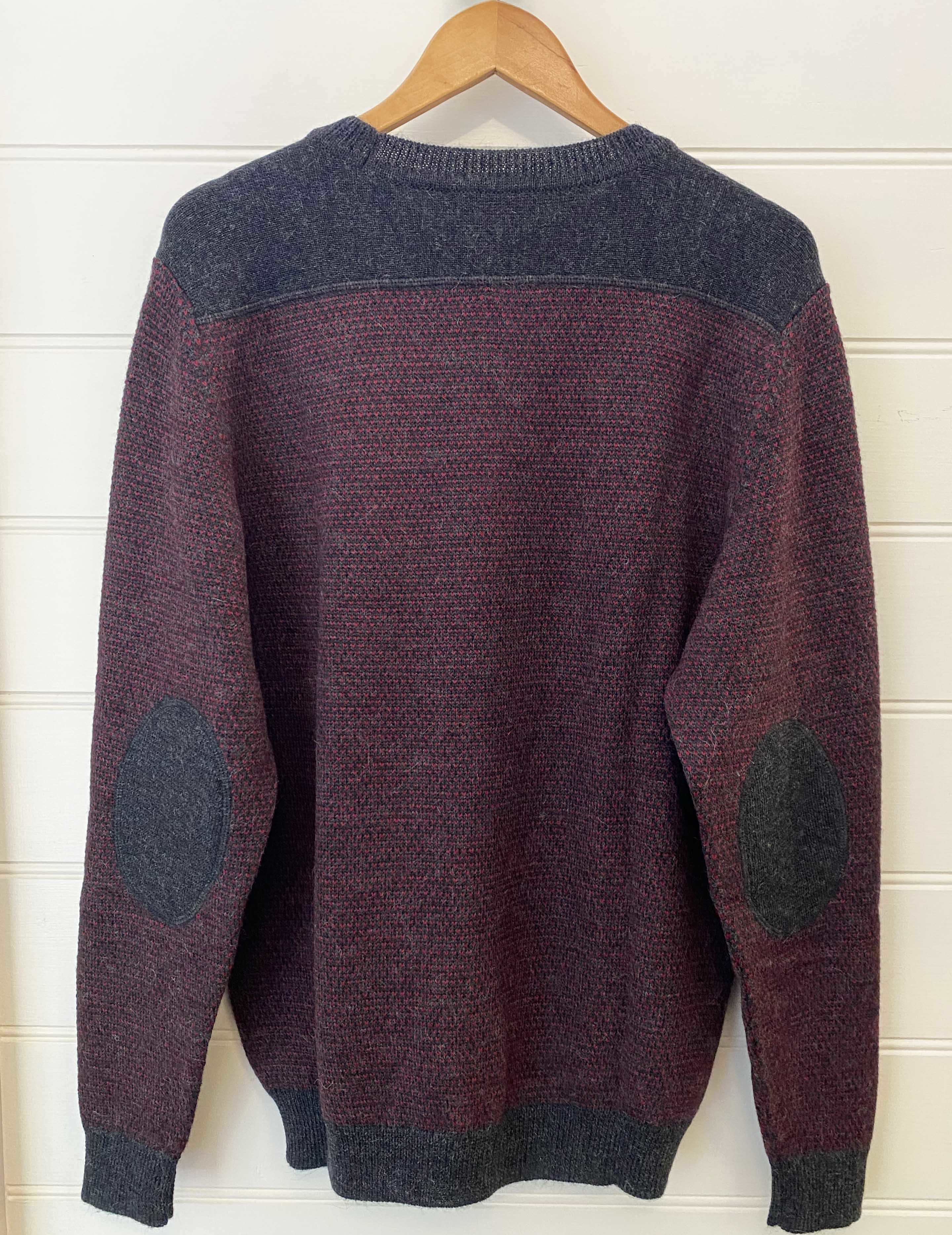 NEW - Pique Sweater - Charcoal/Cherry - 2