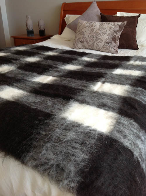 Natural Alpaca Brushed Throw - Friesian - 2