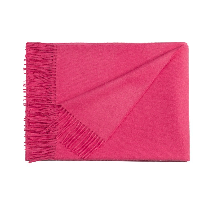 Classic Baby Alpaca Throw - Hot Pink - 1