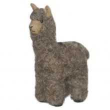 Needle Felted Alpaca Huacaya Small - Rose Grey - 1