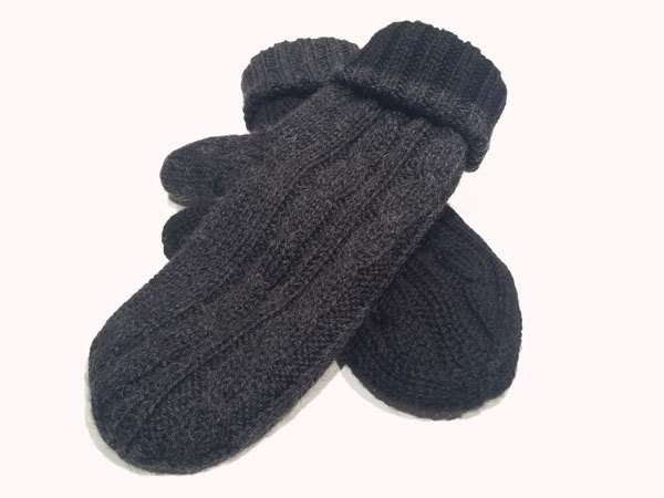 Reversible Mittens Charcoal & Black - Small - 1