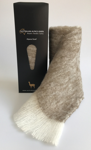 Brushed Baby Alpaca Scarf - Pumice - 1