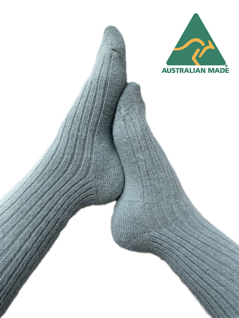Alpaca Thick Comfort Sock - Lichen -1