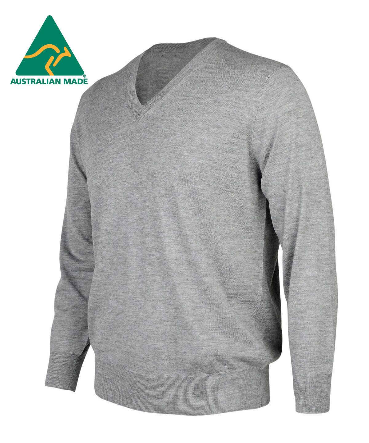 Sydney Alpaca V-Neck Sweater - Light Grey -1