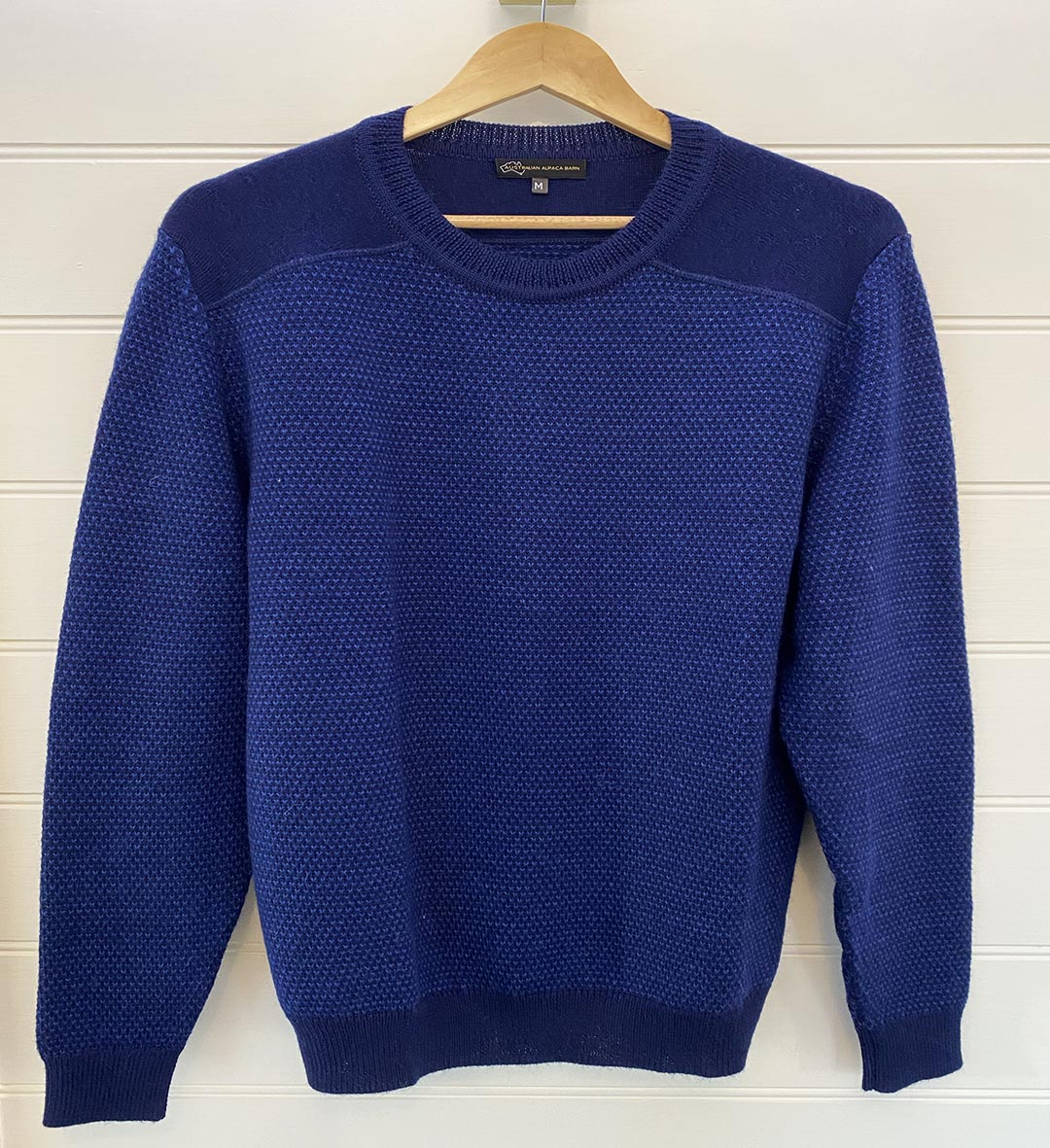 AUSTRALIAN ALPACA BARN - Pique Sweater - Navy/Cobalt