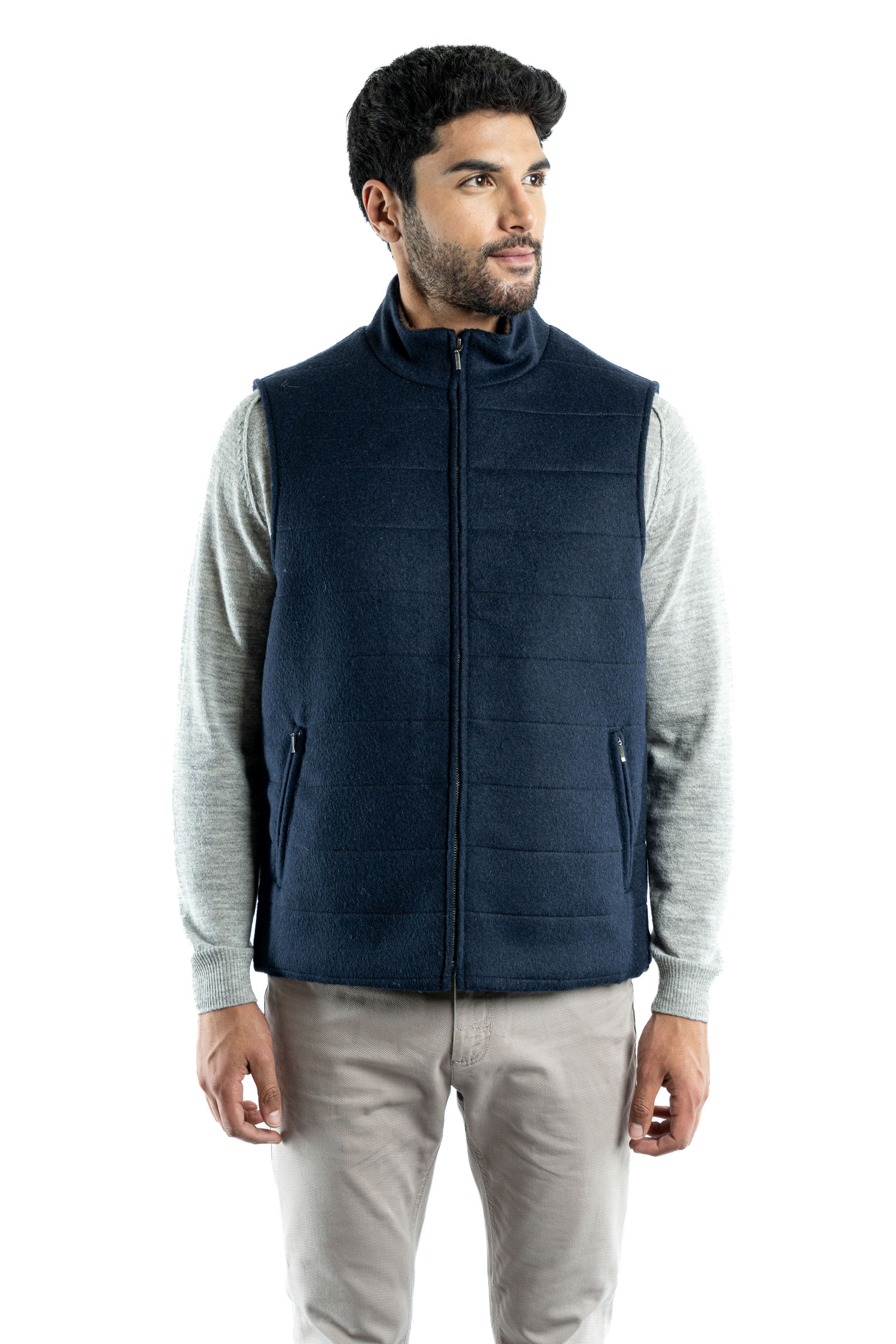 NEW - Mens Quilted Vest - Navy -1