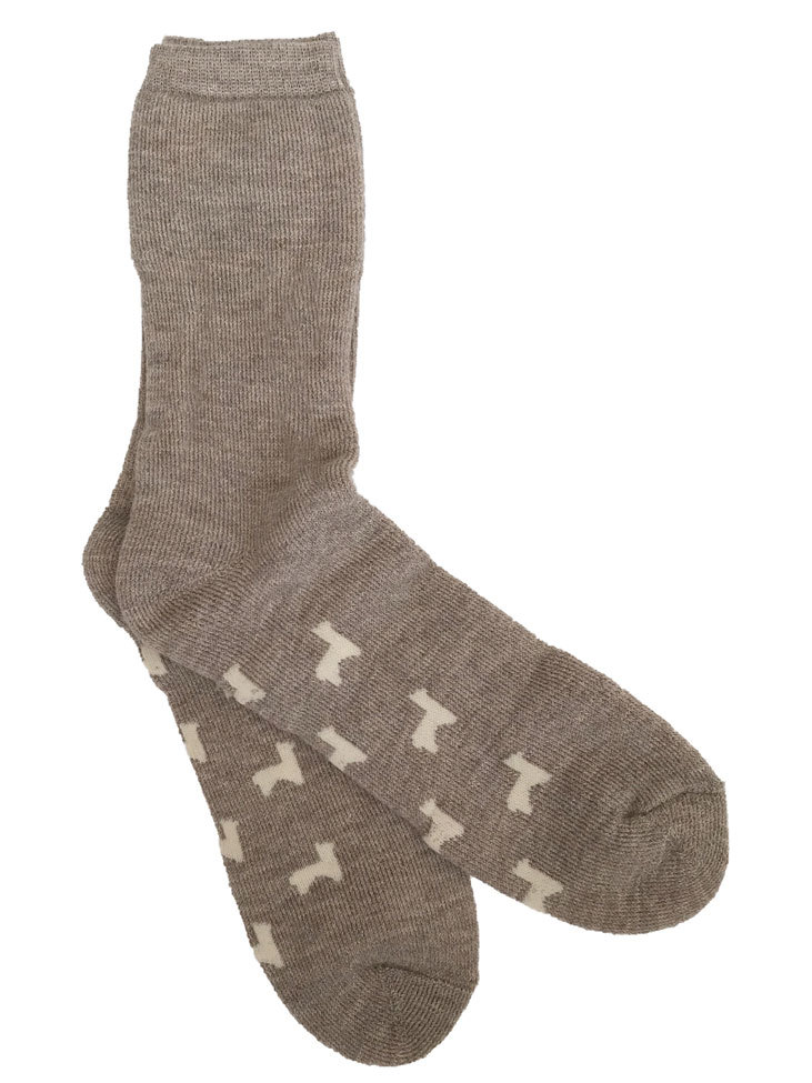 Outdoor Thick Alpaca Socks - Fawn - 1