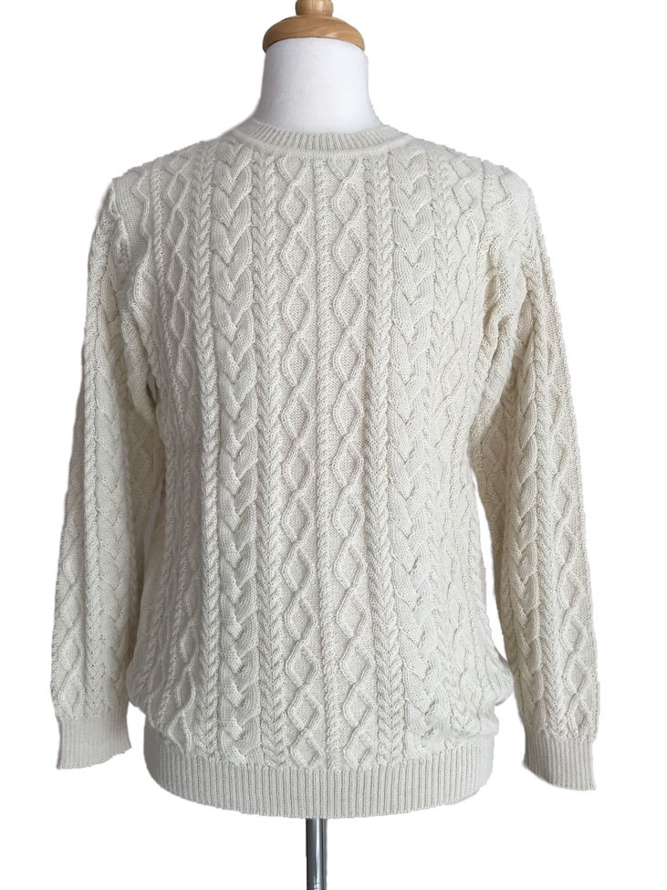 Ronaldo Cable Sweater - Cream - 1