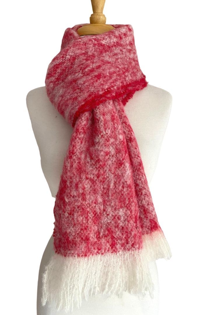 Alpaca Brushed Scarf - Frosted Ruby - 1