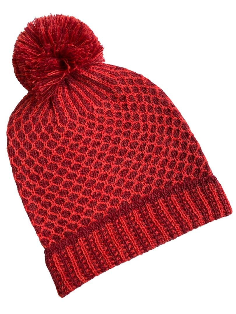 Nogal PomPom Beanie Red/Wine - 1