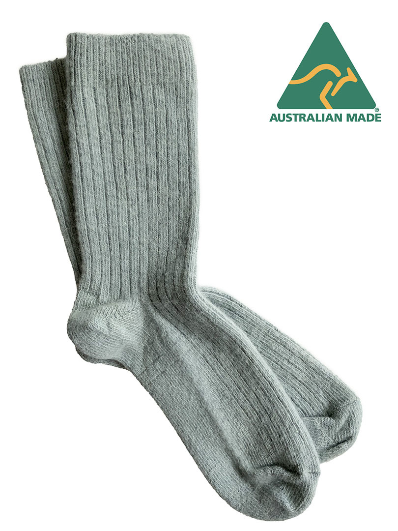 Alpaca Thick Comfort Sock - Lichen - 2