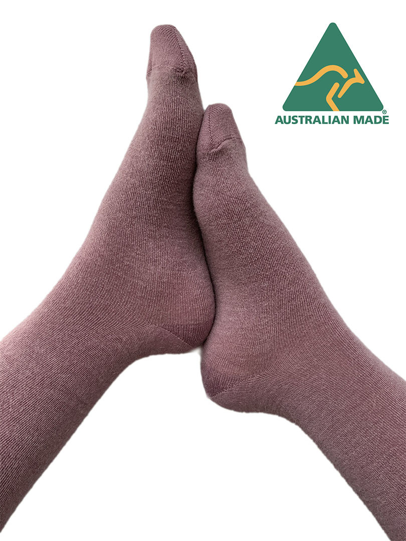 Alpaca Classic Comfort Sock - Old Rose - 1