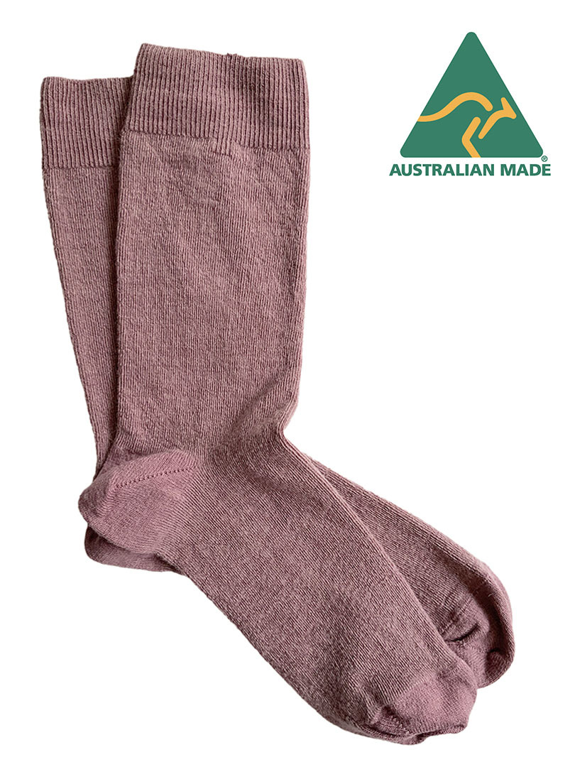 Alpaca Classic Comfort Sock - Old Rose - 2