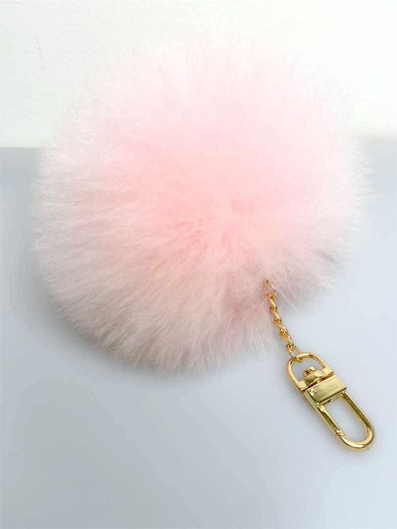 Alpaca Fur Pompom Keyholder - Pink - 1