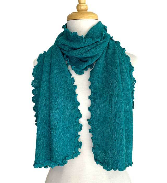 Curly Links Scarf Turquoise - 1