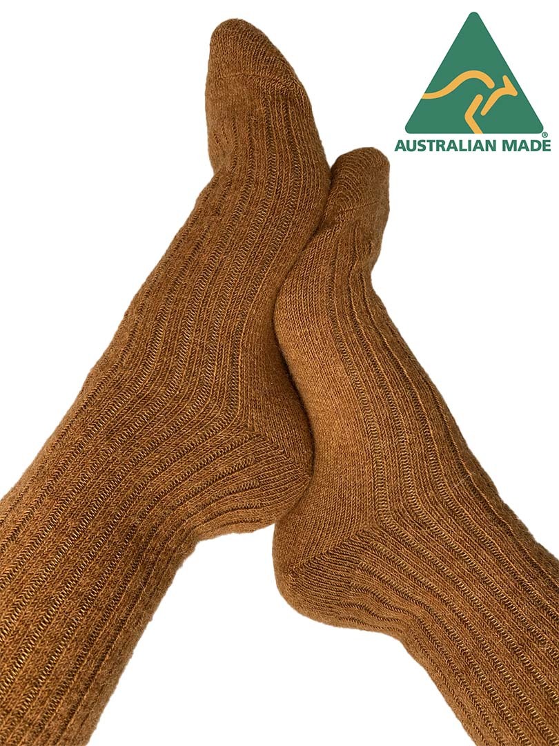 Alpaca Thick Comfort Sock - Nutmeg - 1