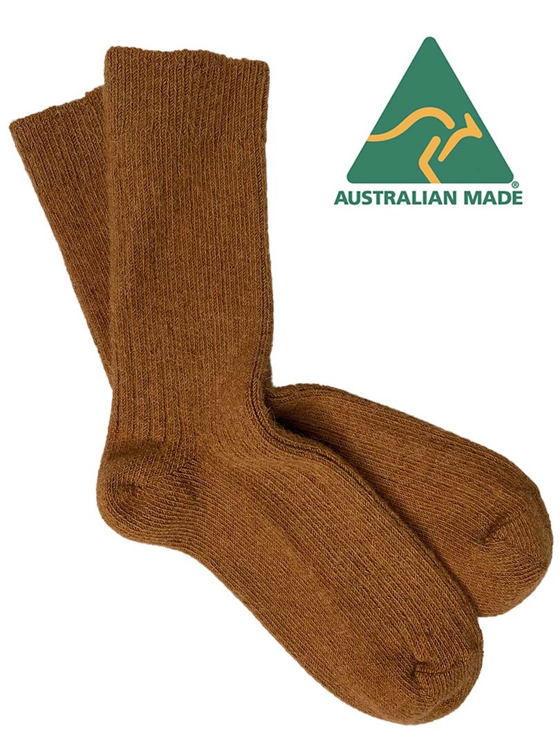 Alpaca Thick Comfort Sock - Nutmeg - 2