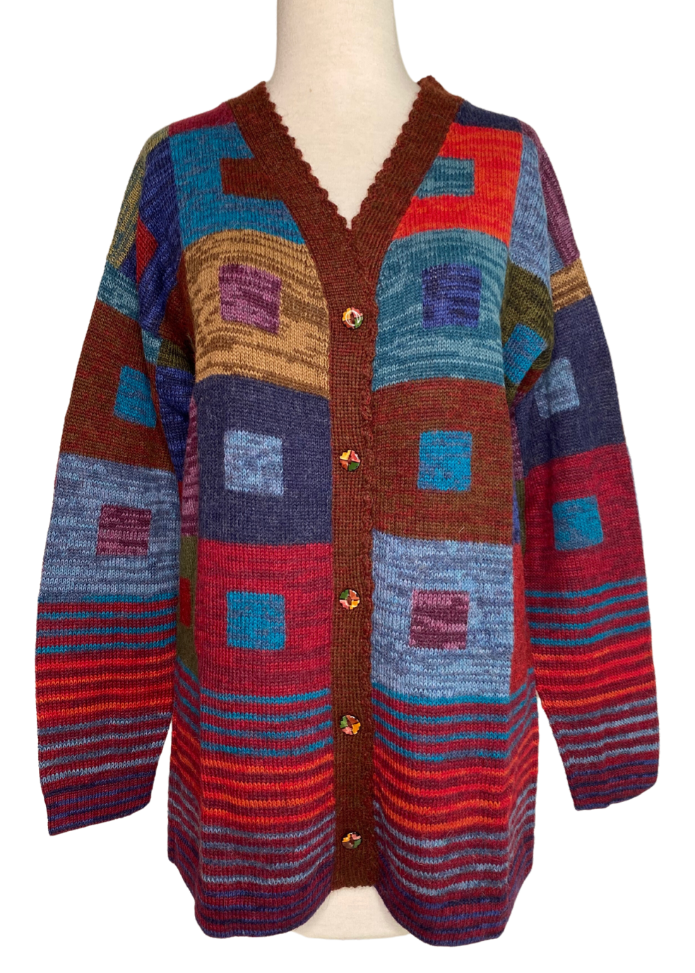 Hand Knitted Long Cardigan Hailey - 1