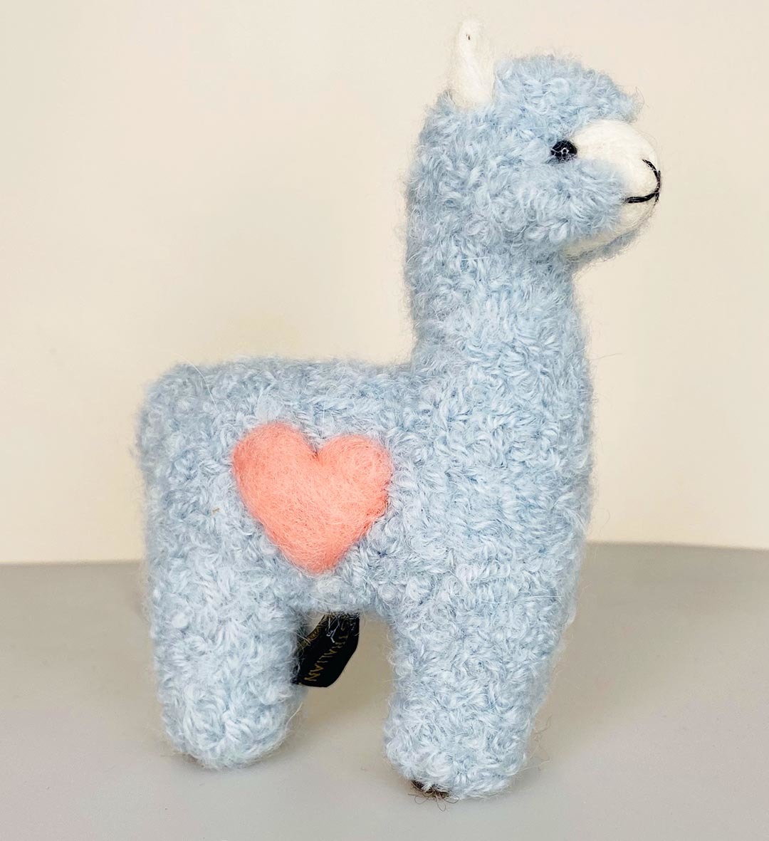 100% Baby Alpaca Huacaya Blue Heart - 1