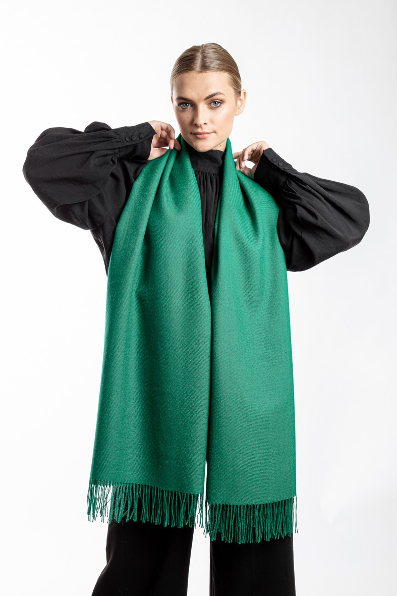 Classic Shawl - Emerald Green - 2