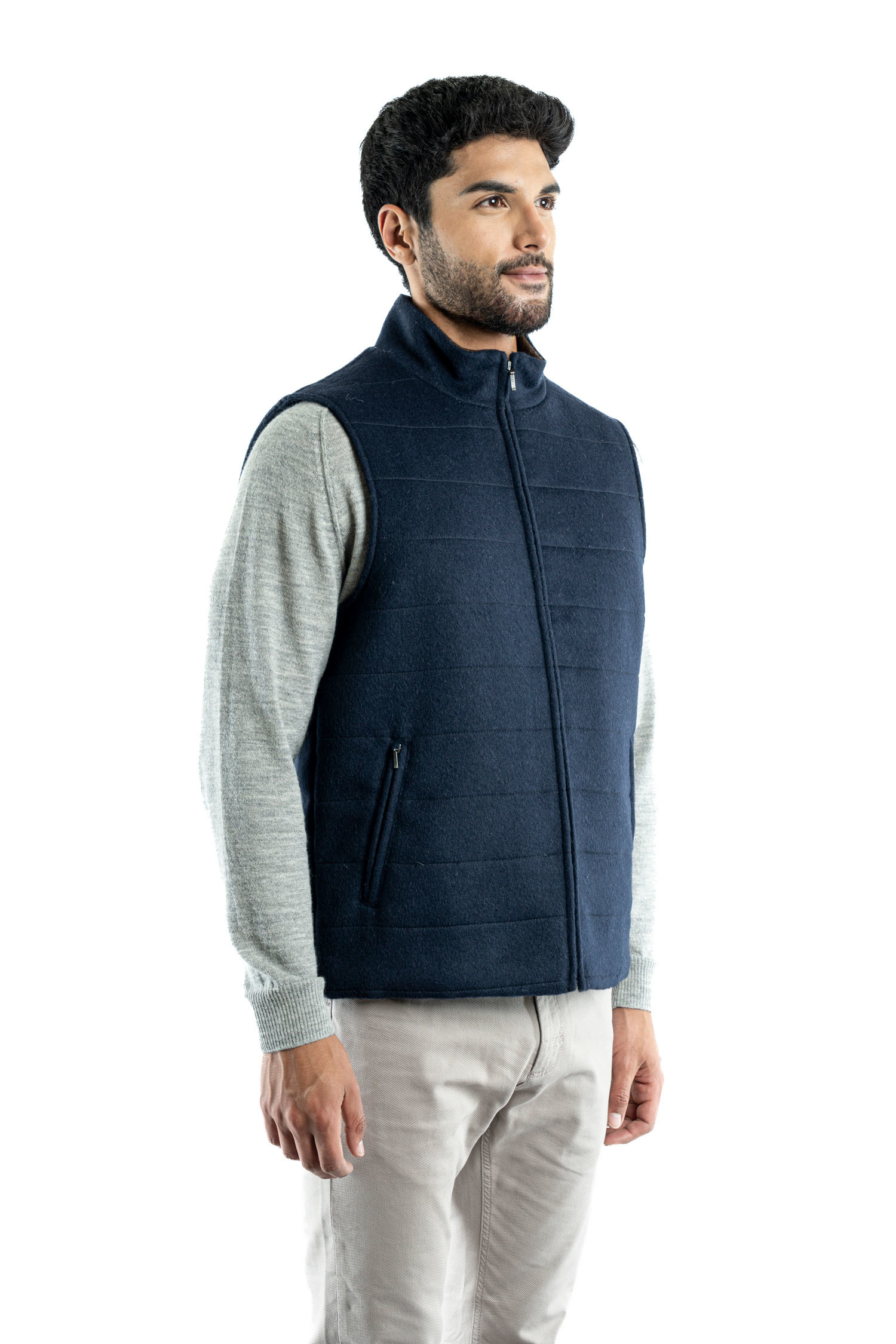 NEW - Mens Quilted Vest - Navy - 2
