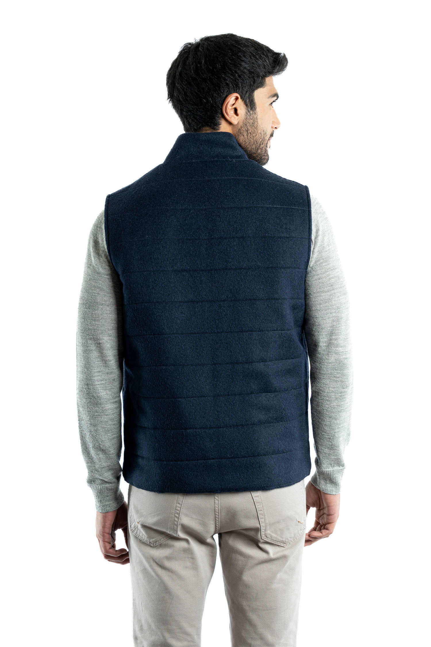 NEW - Mens Quilted Vest - Navy - 3