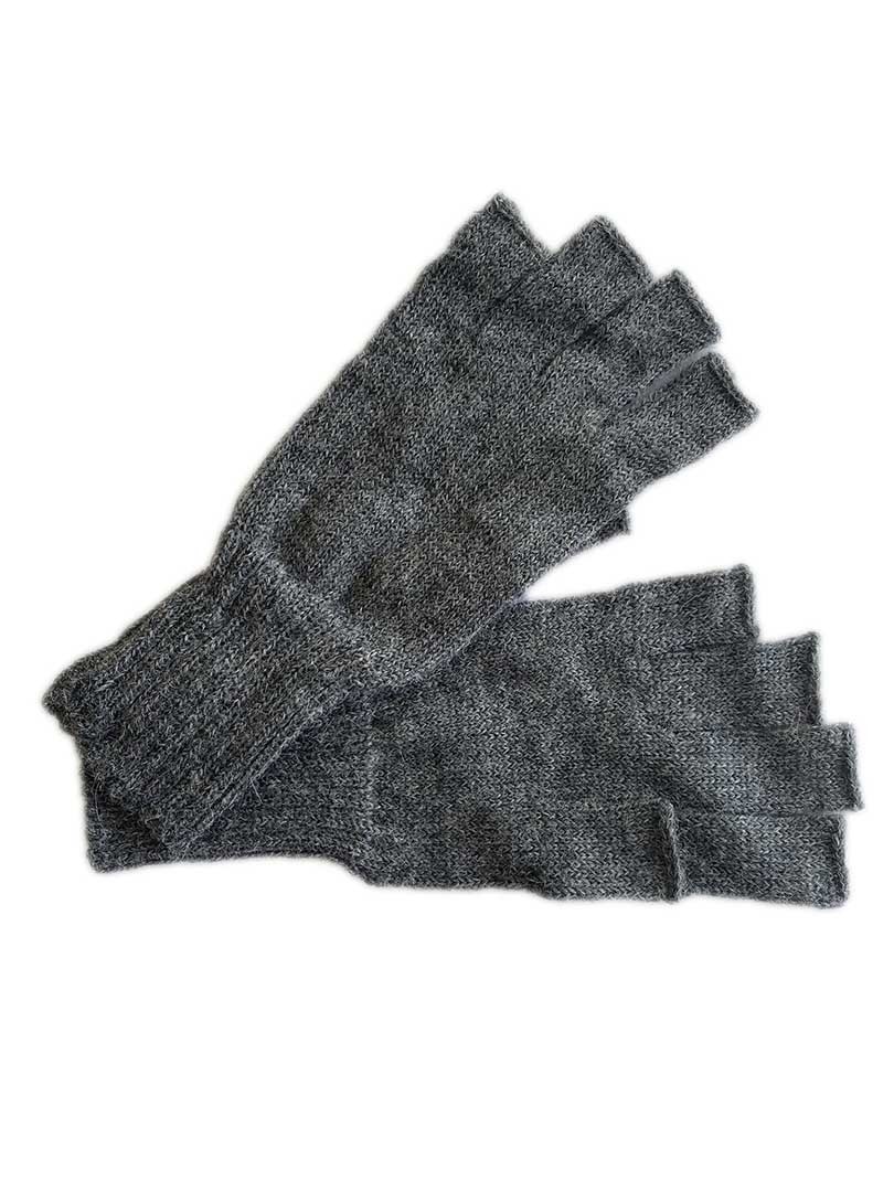 Charlie Fingerless Gloves - Mid Grey - 1