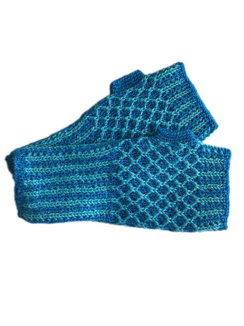 NEW - Nogal Fingerless Gloves/Wrist Warmers - Aqua Blue - 1