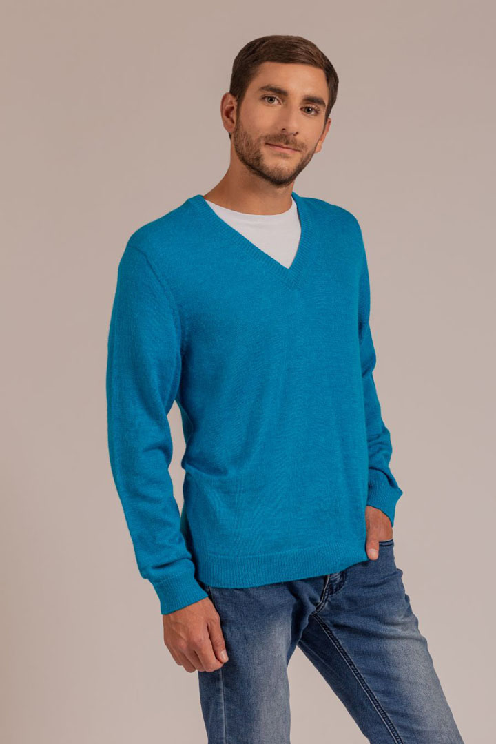 NEW - RAY SWEATER BABY ALPACA - RIVER BLUE - 1