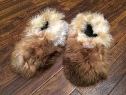 Reversible Alpaca Fur House Slippers - 2