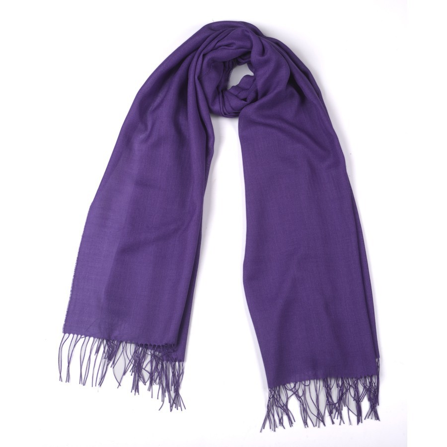 Alpaca & Silk Shawl - Purple - 1
