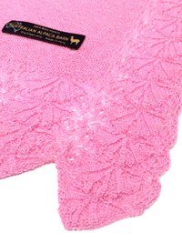 Lace Edge Scarf - Pink - 2